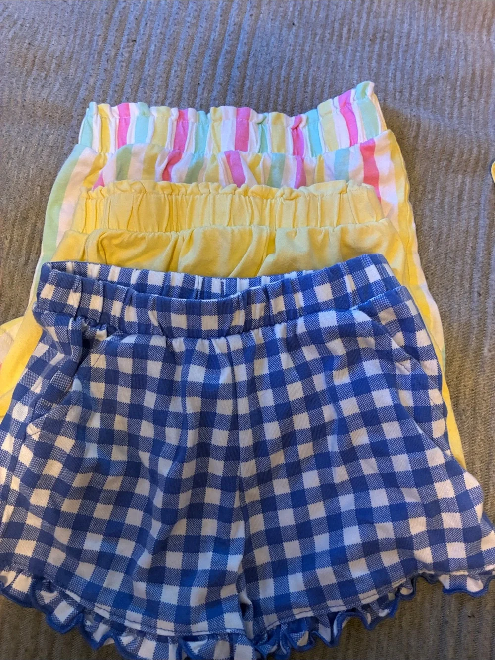 3 sets Girls Matching Sets - Yellow, Blue, Red, Pink